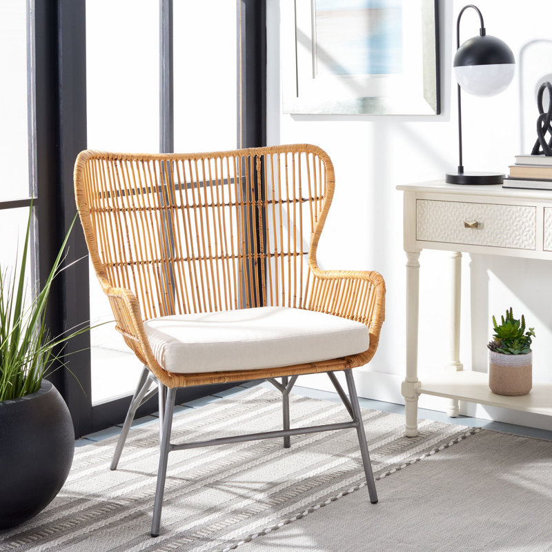 Fauteuil papillon en lin 28,4 po, Naturel