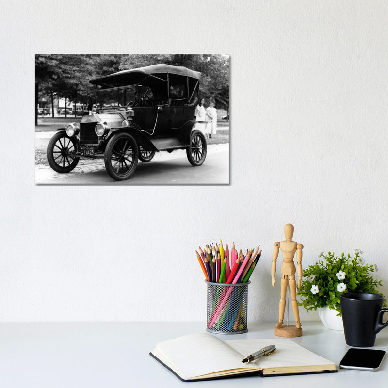 1920s Model T Ford Touring Car Automobile on Display During Parade 1 Piece Wrapped Canvas Wall Art, 20.32 cm H x 30.48 cm W