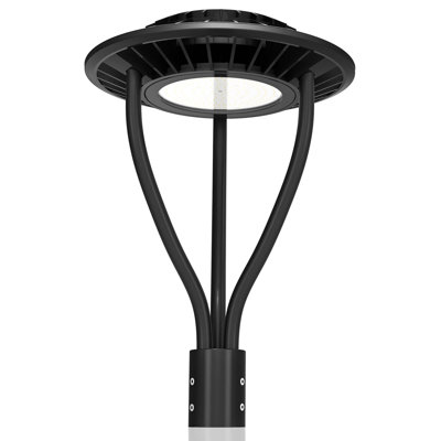 LED Post Top Area Lights With Dusk To Dawn Photocell 150W 120W 90W Power Selectable 3000K-4000K-5000K 3CCT Tunable Commercial LED Garden Pole Lights