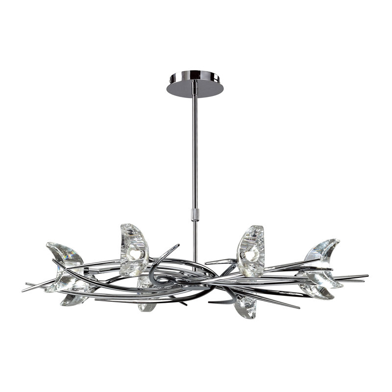 Drossett 8 - Light Unique/Statement Pendant, Polished Chrome
