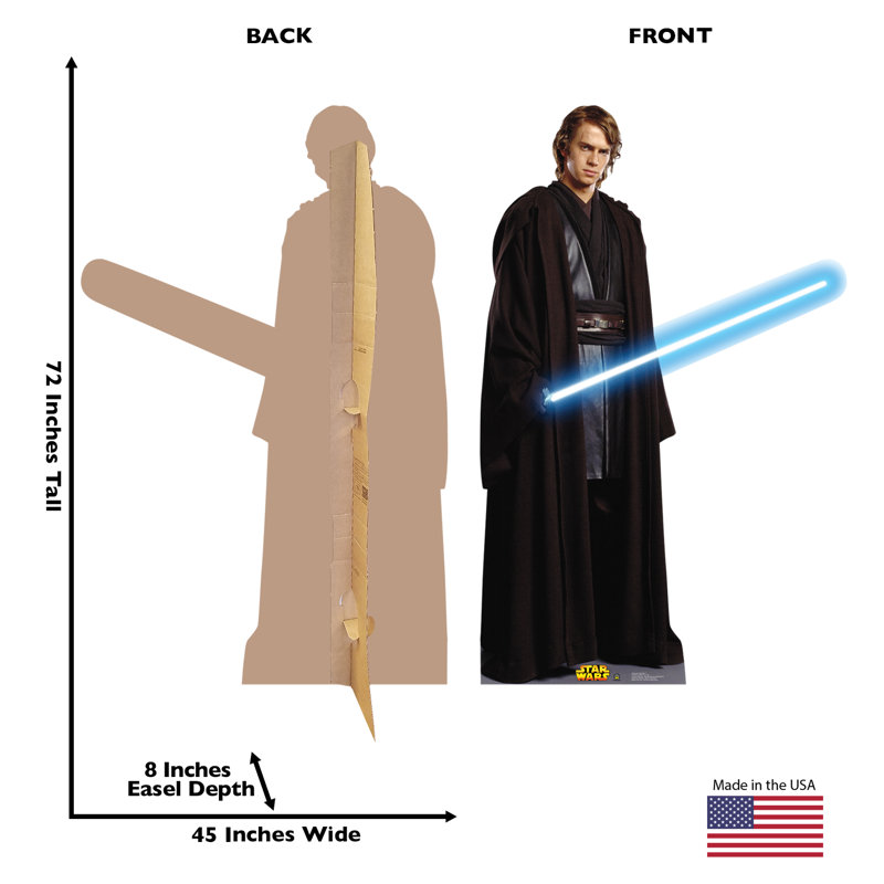 Anakin Skywalker Lifesize Cardboard Standup with Lightsaber