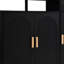 Armoire à chaussures Amma noire avec pieds et tablettes spacieuses-121507024