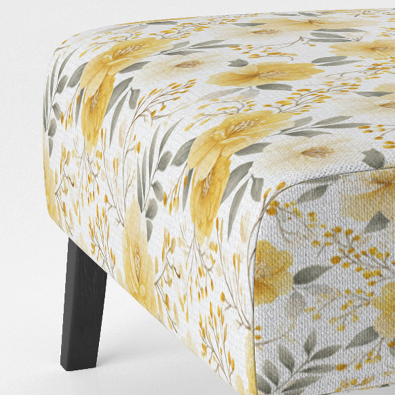 Fauteuil de chambre Country Farmhouse - fauteuil Whisper jaune, Pantoufle sans accoudoirs