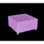 Repose-pieds carré avec rangement caché, garnitures cloutées, convient à plusieurs espaces, surface et décor en tissu à usage moyen, rangement, bureau à domicile, sièges moelleux