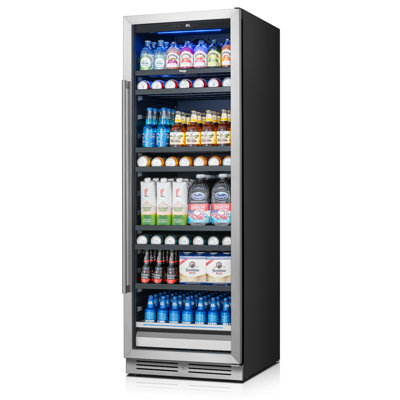 428L Built-in Beverage Refrigerators & Coolers with Right Swing Door, Stainless Steel Construction & UV-Protected Glass Door