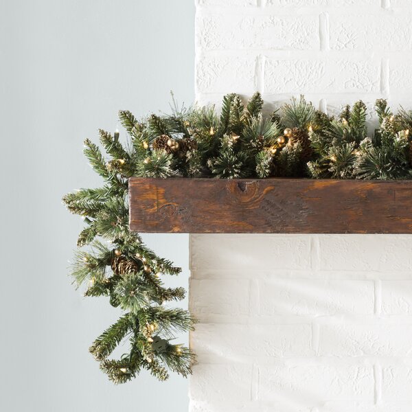 108'' in. Lighted Faux Garland & Reviews | Birch Lane