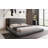 Floor Upholstered Platform Bed With Extended Wood Headboard & Bedside Shelf-711778830