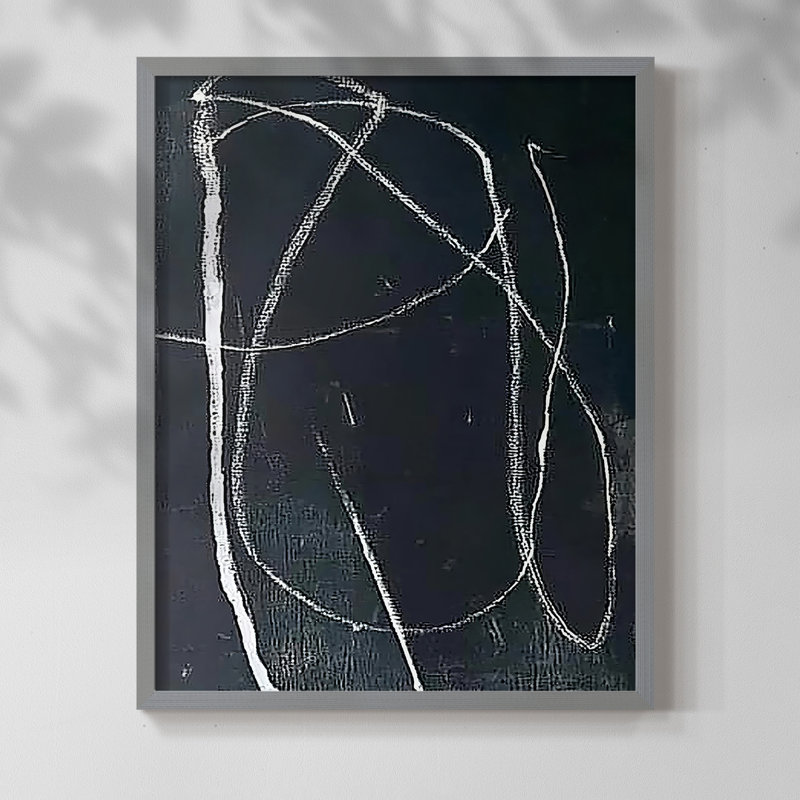 Série ABSTRACT DCXIX - Impression encadrée de qualité supérieure - Prêt à accrocher - Aucun clou requis, H 11 po x l 9 po