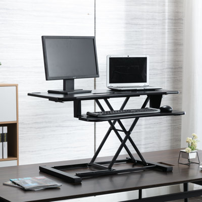 Adjustable Metal Base Standing Desk Converter