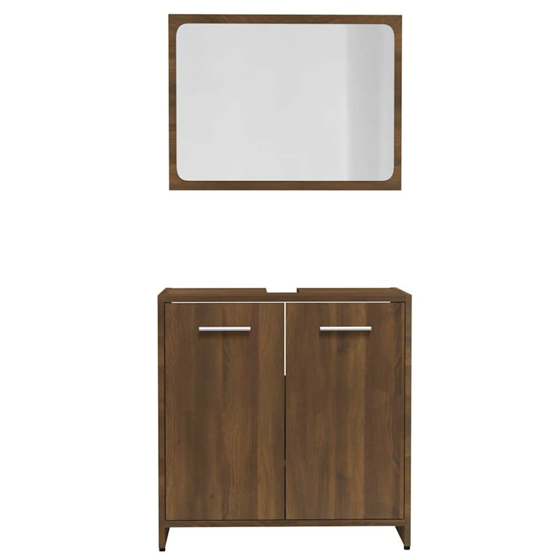Labus 60cm Single Bathroom Vanity Base Only, Brown 