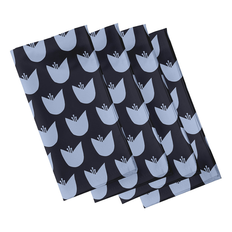 Serviette Antiope, L 18 po x L 18 po, Bleu marine / bleu
