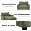 Fauteuil en velours côtelé avec repose-pieds Redenius-110476226