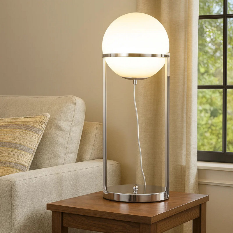 Charona Metal Novelty Lamp, Silver