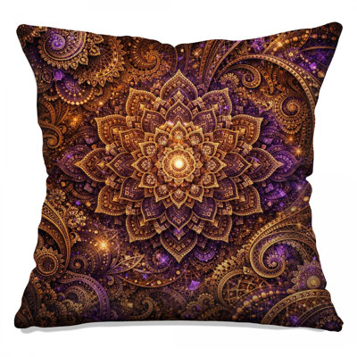 Intricate Mandala Art Double Sided Throw Pillows