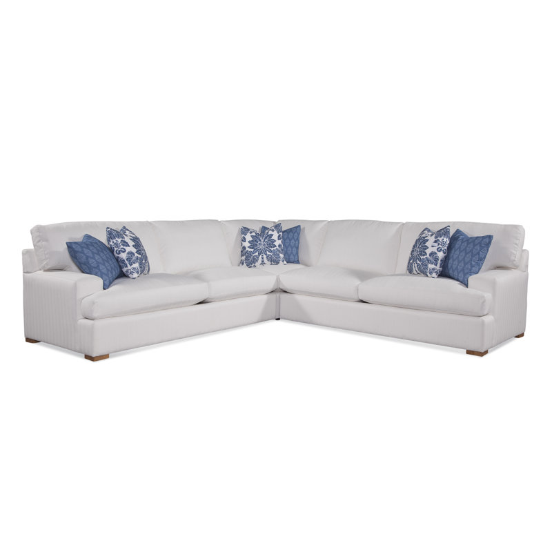 Cambria Upholstered L-Shaped Sectional Symmetrical, Lapis Plaid; 0126-63, Black