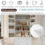 Garde-manger Farmhouse avec 3 tablettes réglables, 8 tablettes de porte et 3 tiroirs-1184427399