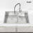 32" L Overmount Double Bowl Stainless Steel Kitchen Sink Handmade Sink