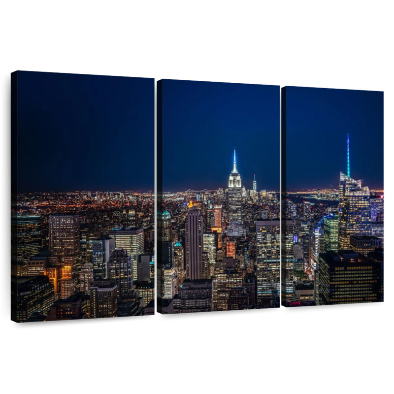 Sireci NYC Night Skyline, 32" H x 50" W