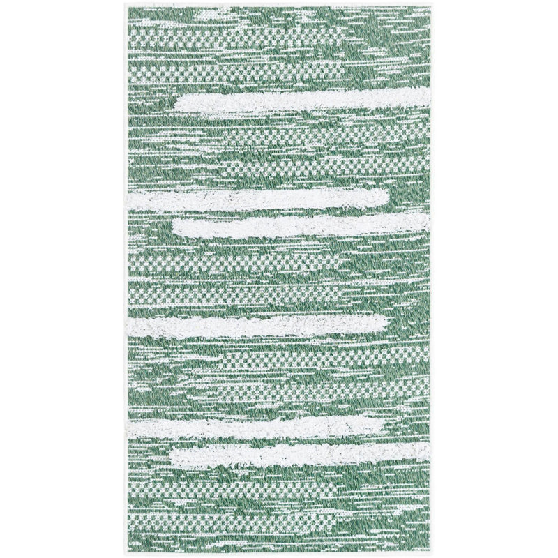 Cotton Abstract Indoor Rug, Runner 2'3" x 4'1"