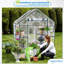 Serre accessible de plain-pied de luxe avec couverture transparente, trois niveaux et douze tablettes Machrus Ogrow