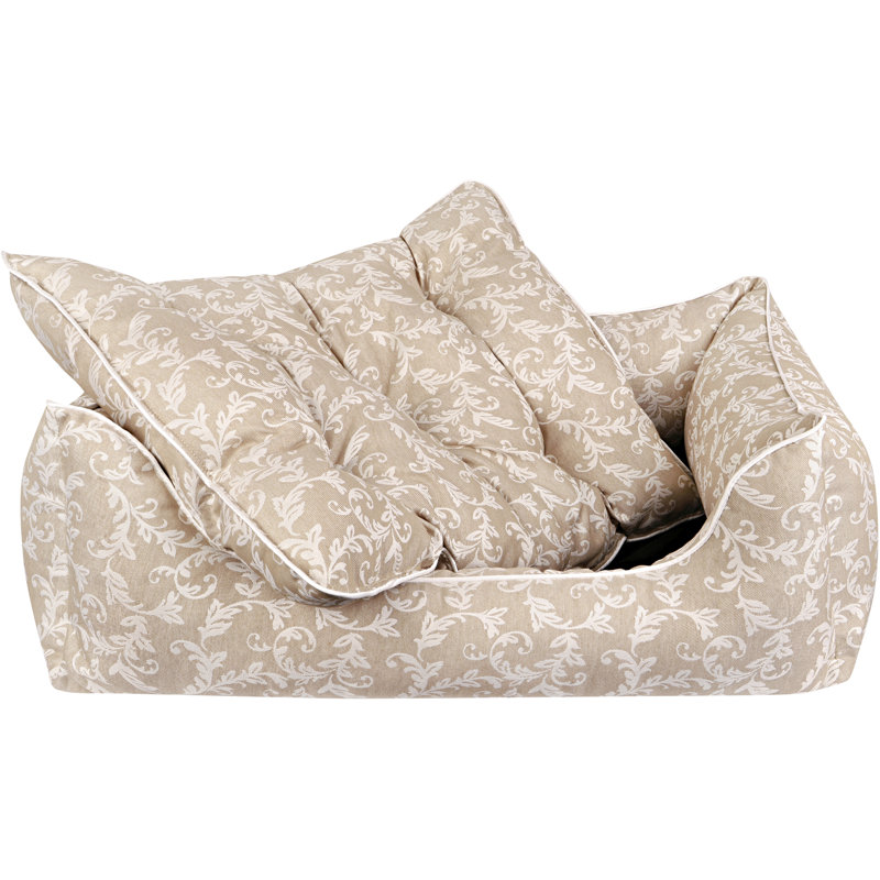 Orthopedic Polyester Pet Bed, Extra large (100cm W x 80cm D x 35cm H), Beige