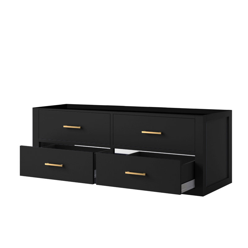 Meuble-lavabo simple 48 po X P 22 po D, Noir
