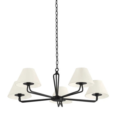 Ozias 5 Light Chandelier - Vintage Gold Leaf