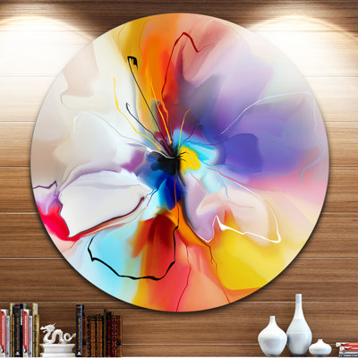 Fleur créative en plusieurs couleurs - peinture sur toile tendue
