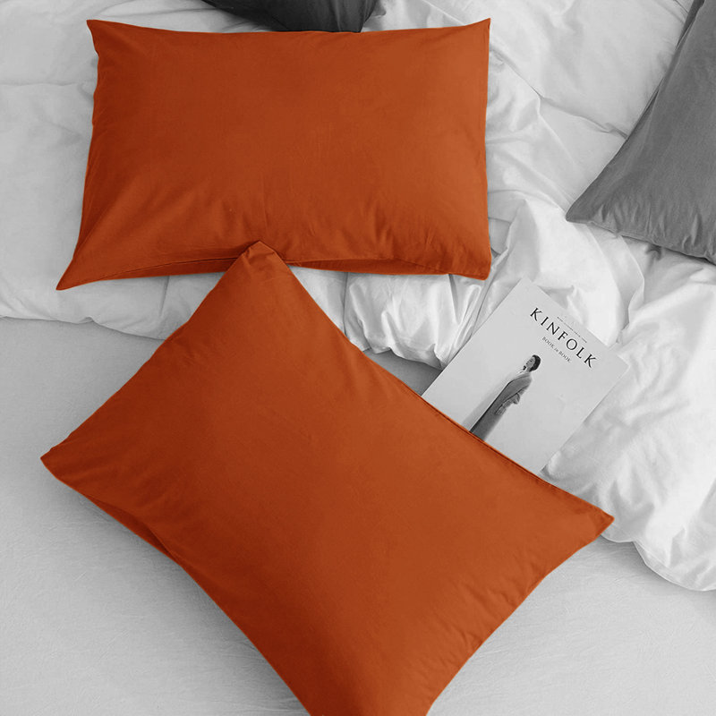 Aspire Homeware Super Soft & Breathable Microfiber Dyed Pillowcase (Pack Of 2), Rust