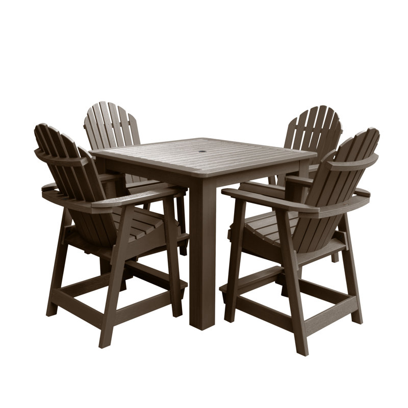 Swing Square 4 - Person 85" Long Dining Set, 44.3" H x 42" W x 50.5" D, Whitewash