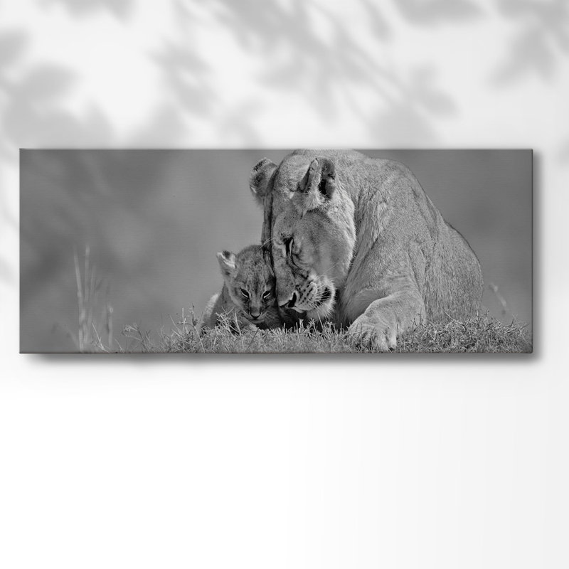 «Lioness Love», toile tendue avec châssis, H 24 po x l 60 po x P 1,5 po