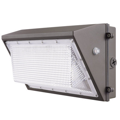 Ensemble de 4 lumières à DEL murales de 100W, 10800LM, 5000K, luminaire d'extérieur commercial de sécurité, avec capteur de lumière intelligent 180 lumières à DEL écoénergétiques pour les garages, étanche IP65