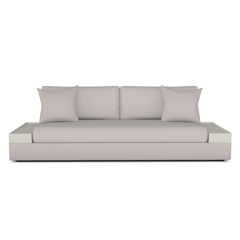 Embrace Wood Tray Arm Sofa, Wrenn, Navada Granite