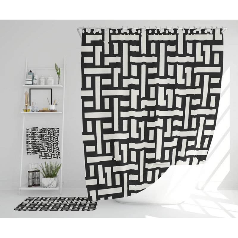 Nattiel Polyester Shower Curtain Set