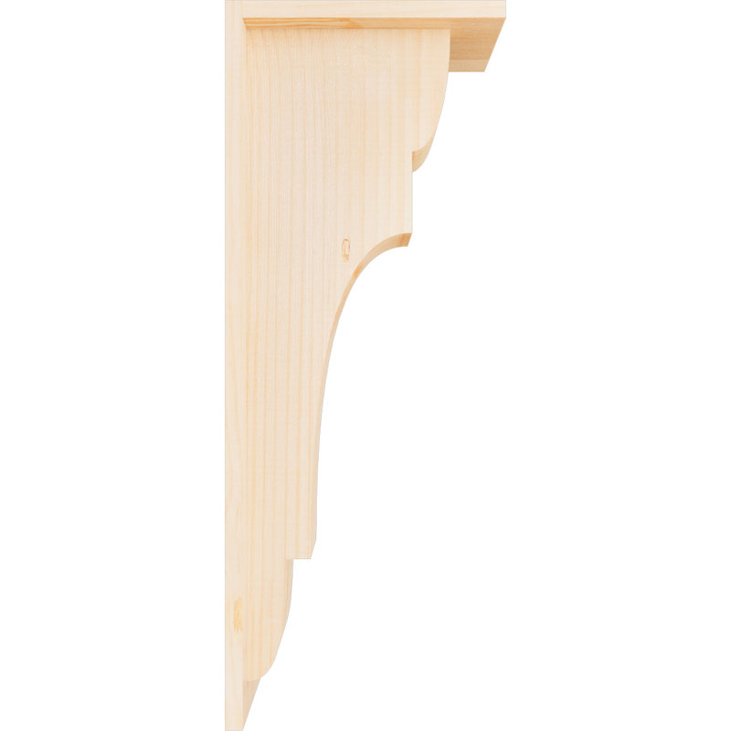 New Brighton Corbel avec plaque arrière, H 26 po x l 5,5 po x P 10 po, Sapin de Douglas, Lisse