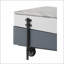 Table basse grise et blanche ultra brillante avec rangement dissimulé pour le salon, capacité de poids de 70 lb