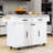 Okeima Kitchen Island Cart with Drop Leaf, Spice and Towel Racks, Trash Can Storage and Rolling Wheels-1640161943