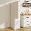 Grande armoire de rangement de cuisine/garde-manger (180 cm) avec 3 tiroirs, 7 tablettes réglables et un porte-accessoires. Armoire de rangement au sol à une porte.-2006910585