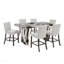 Ensemble de salle à manger 5 pièces 5 pièces, hauteur comptoir et 6 chaises rembourrées-1359931580