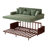 Horta 82.7'' Three-Seater Green Upholstered Corduroy Sofa Bed Sleeper with Pillows-103473337