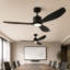 Ventilateur de plafond de 52 po avec lumière incluse, grande télécommande à 3 pales et débit d'air élevé à 6 pales, moteur à courant continu réversible à faible bruit-1678510884-1678510885