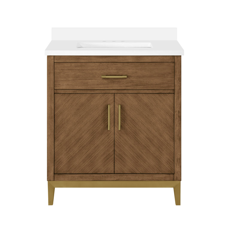 OVE Decors Diya 30-in Single Sink Bathroom Vanity with Engineered Marble Top