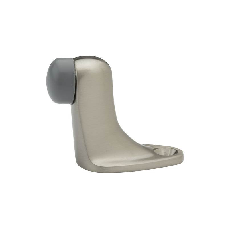 Gooseneck Bumper Floor Mount Stop, Satin Nickel