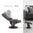 Huttonsville Reclining Chair with Vibration Massage and Removable Lumbar Pillow, 360 Degree Swivel-1465689889