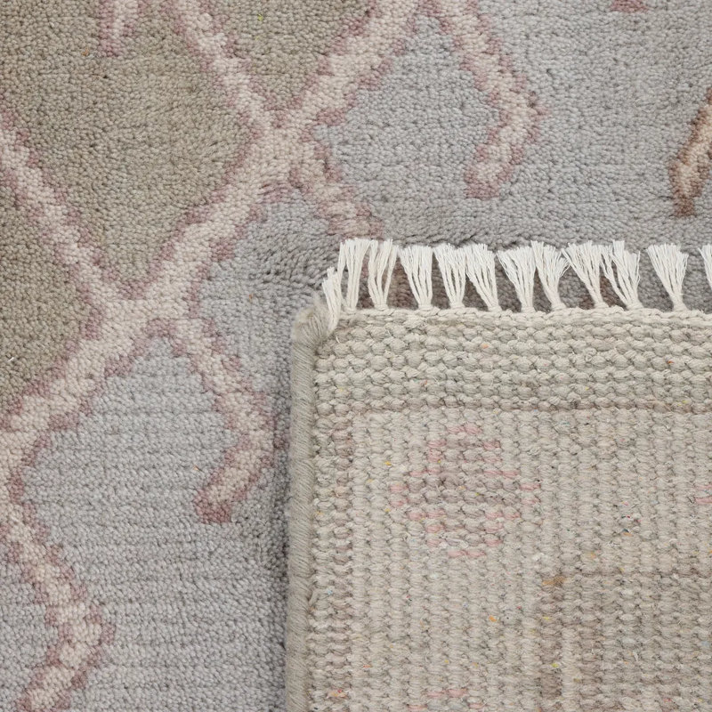 Hamadan Hand Knotted Area Rug in Gray, Rectangle 8' x 10'