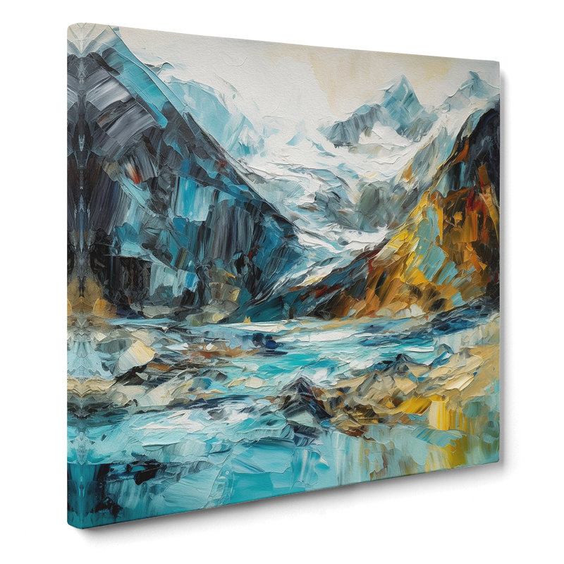 Glacier Post-Impressionism No.1 - No Frame Print, 35cm H x 35cm W x 3cm D