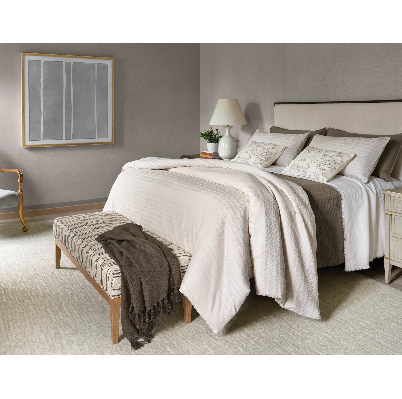 Roark Cotton Coverlet Set, King Coverlet, Brown