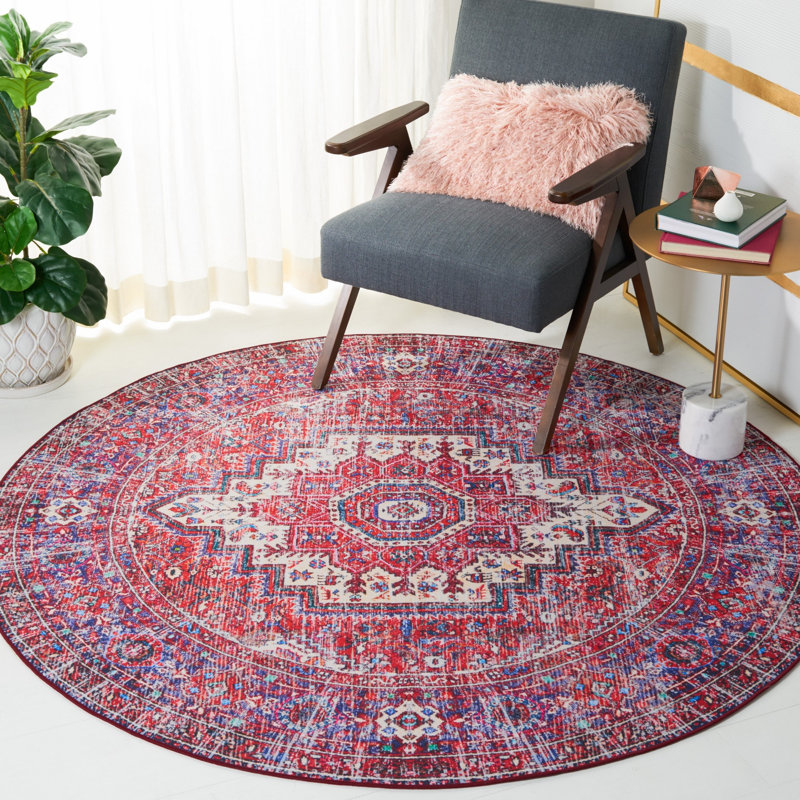 Tucson Performance Machine Washable Oriental Rug, Round 6'