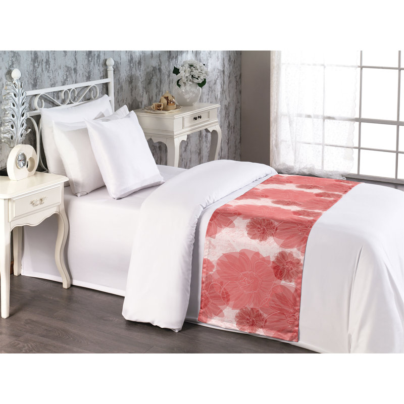 Foulard de lit Ambesonne Fleurs Boho, Lit simple