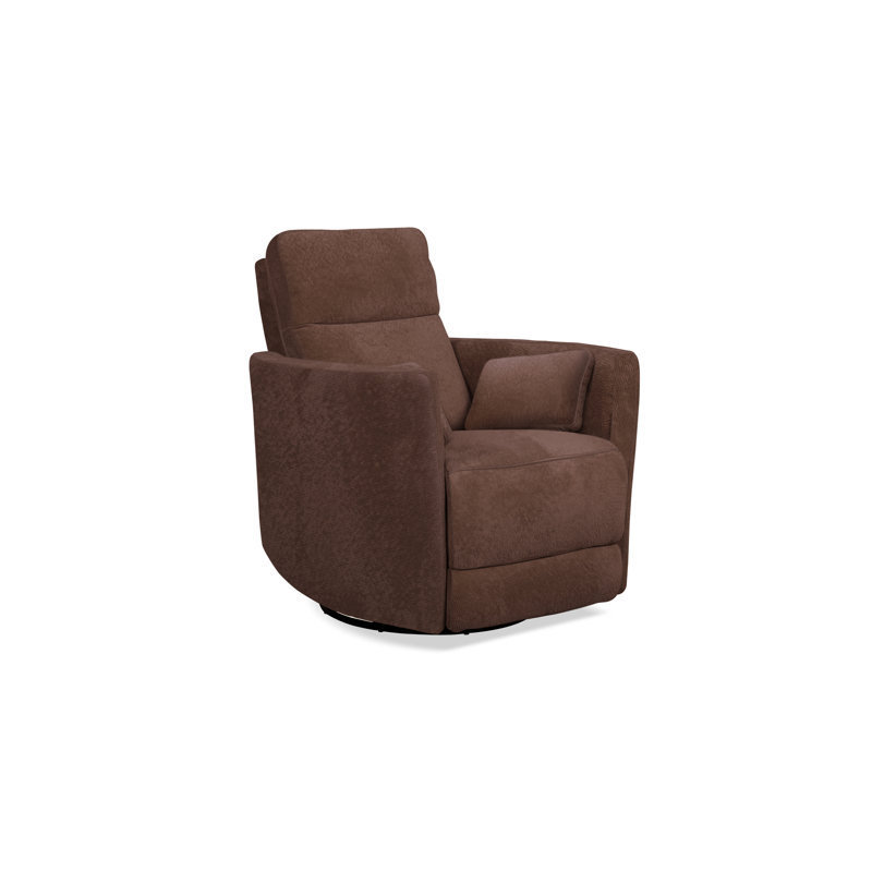 Fauteuil inclinable pivotant en microfibre Cozy, Chocolat